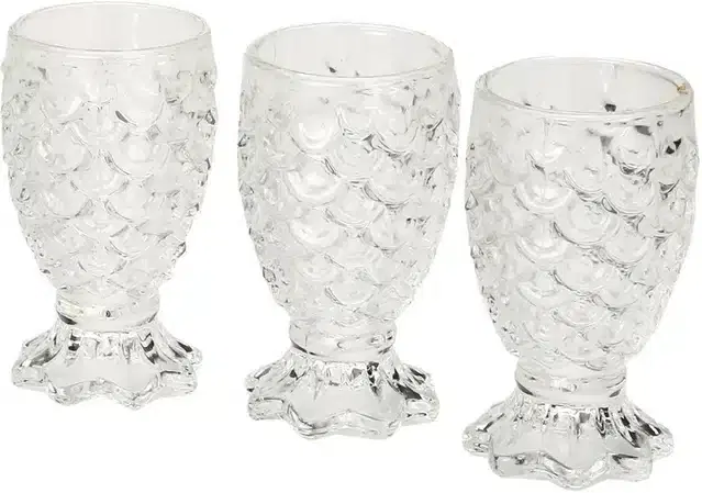 Liquor cum Cocktail Glasses, Transparent, 30 ml, Pack of 3