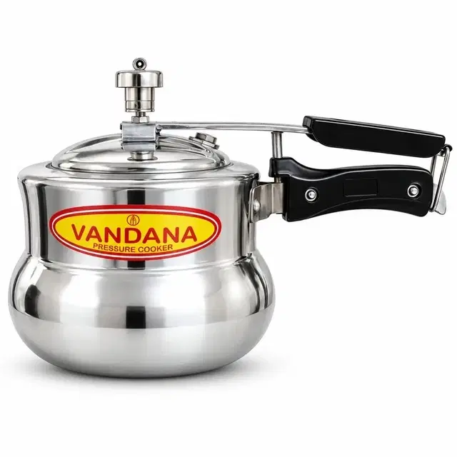 Vandana 2 L Handi Aluminium InnerLid Pressure Cooker Gas Stovetop Compatible