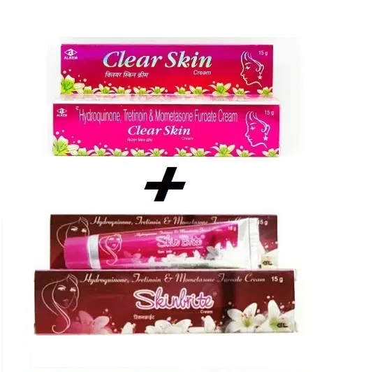 Combo of Clear Skin & Skinbrite Face Creams, 15 g, Set of 2