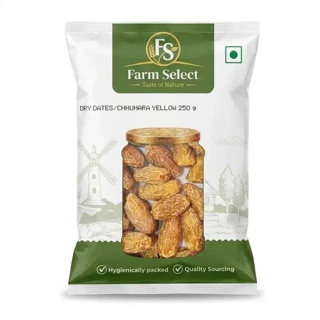 Farm Select Dry Dates/Chhuhara Yellow 250 g