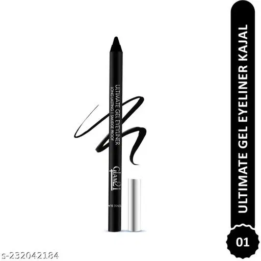 Glam21 Gel Eyeliner Long Lasting Kajal | Smudge Proof | Highly Pigmented | Intense Black With Matte Finish | 1.5 g