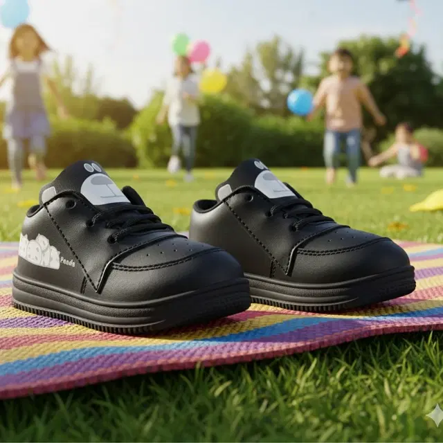 Casual Shoes for Kids (Black, 6 C)