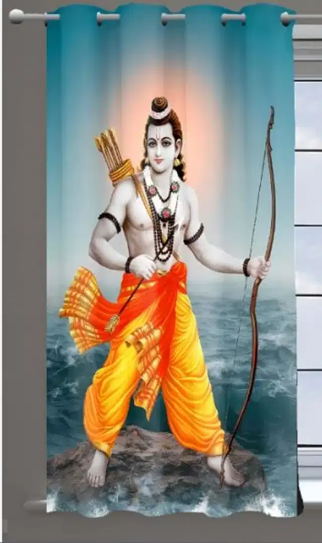 Polyester Room Darkening Window Curtain Curtain, Multicolor, 4x7 feet