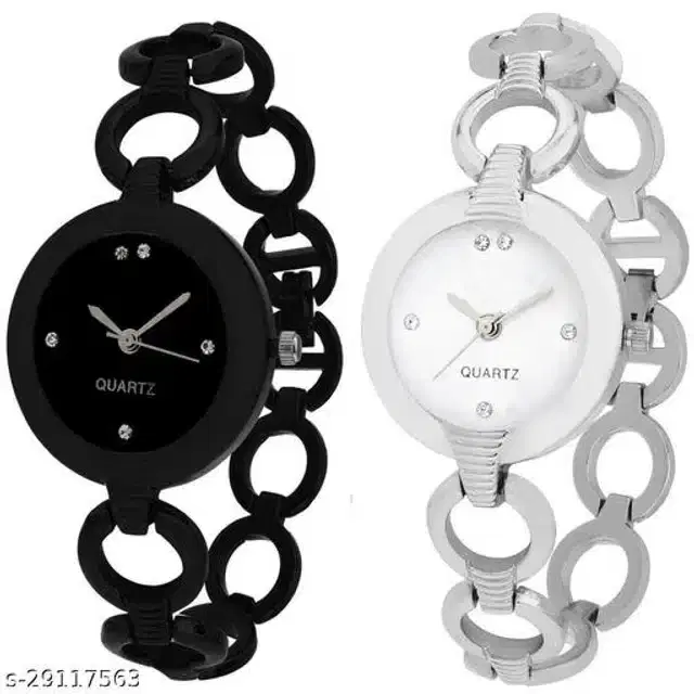 Analog Watch for Women, Pack of 2 (Multicolor)
