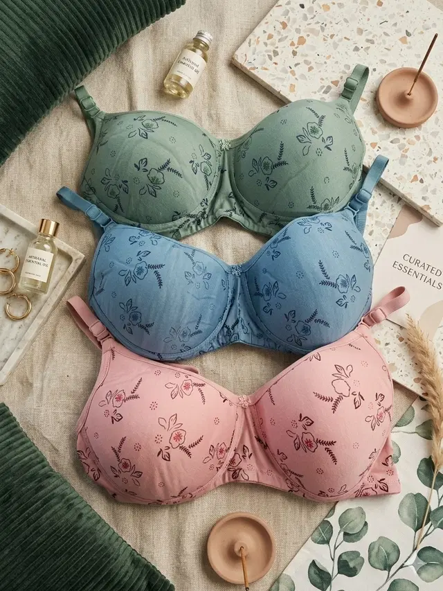 Padded Full Coverage Bra for Women, Pack of 3 (Multicolor, 34)