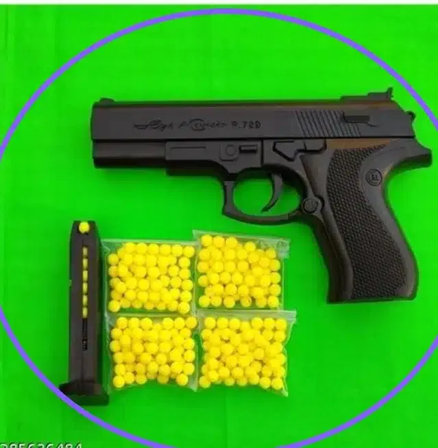 Plastic Gun Toys with 240 Pcs Bullets for Kids, Black & Yellow
