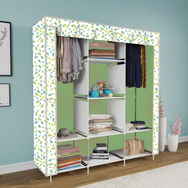 Carbon Steel 3 Door 8 Shelf Printed, Green