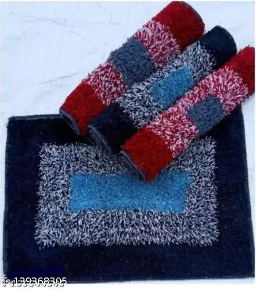 Qaleen Durable and Stylish Door Mats, Pack Of 4 for Home