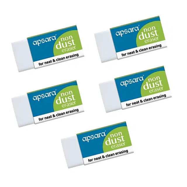 Apsara Non Dust Eraser,  set of 5