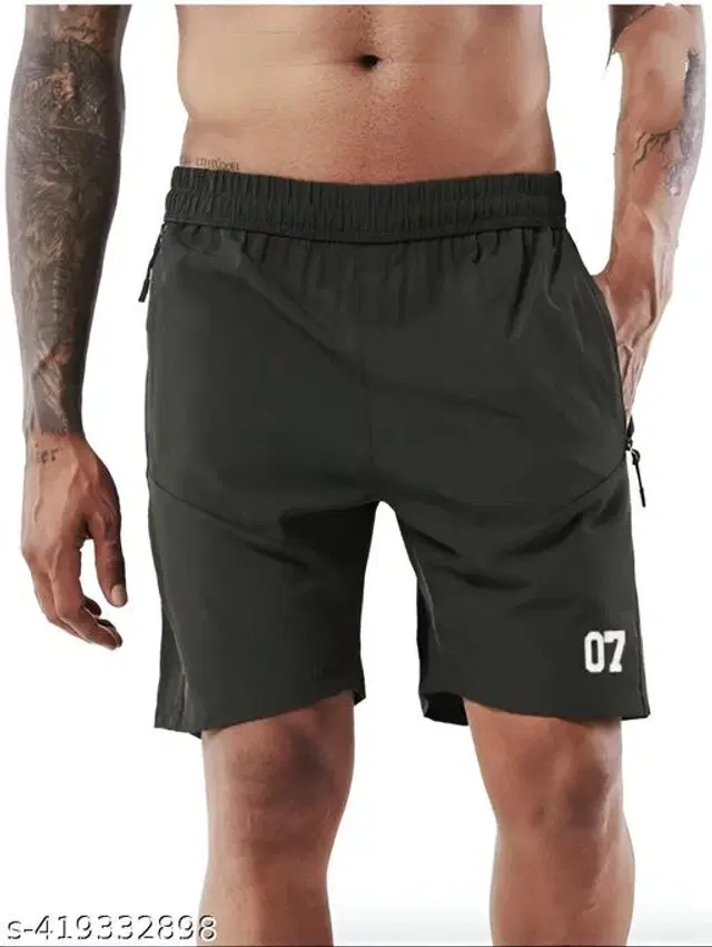 Nylon Shorts for Men, Pack of 2 (Multicolor, M)