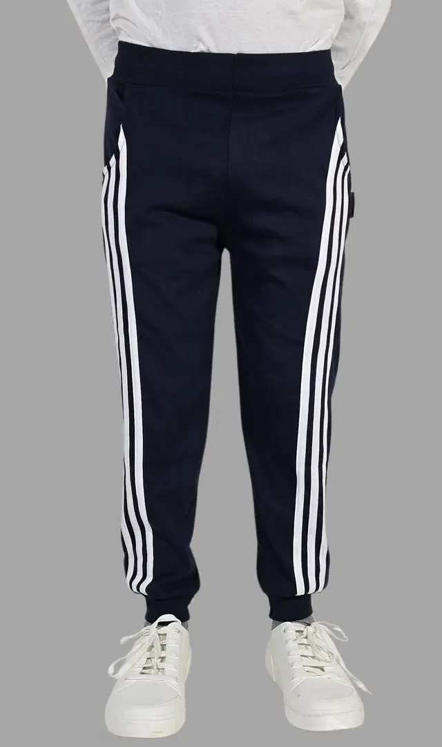 Cotton Blend Trackpants for Boys (Navy Blue, 2-3 Years)