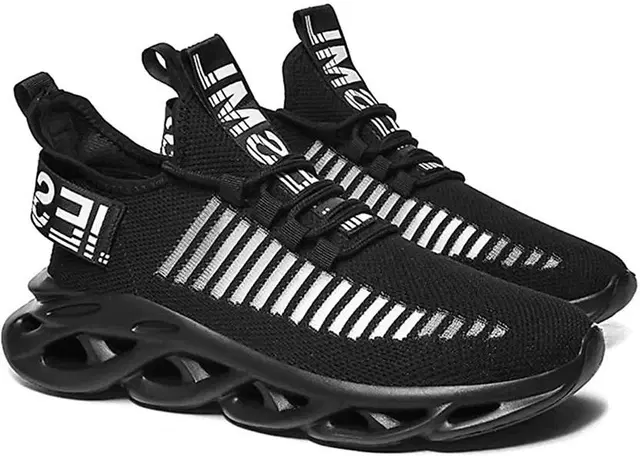 Lysa PVC Sports Shoes for Men (Black, 9)