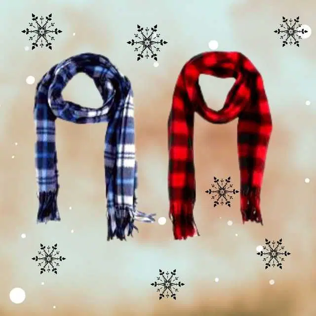 Men's Muffler, Pack of 2 (Assorted, Free Size) (TJS-11)