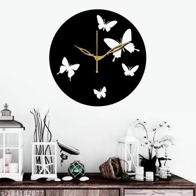 Wooden Wall Clock, Black