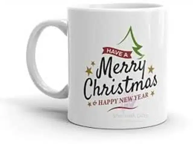 Ceremic Printed Coffee Mug, White, 350 ml