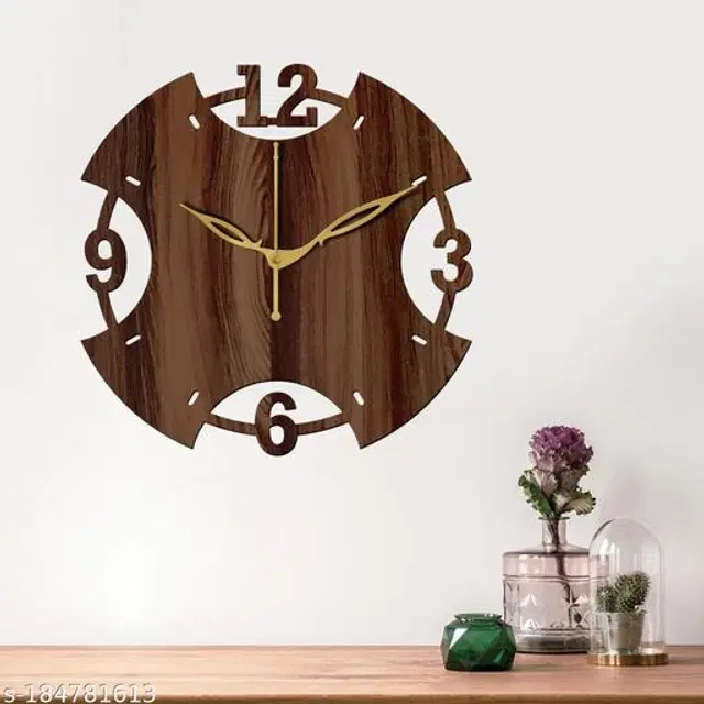 Wooden Wall Clock, Brown