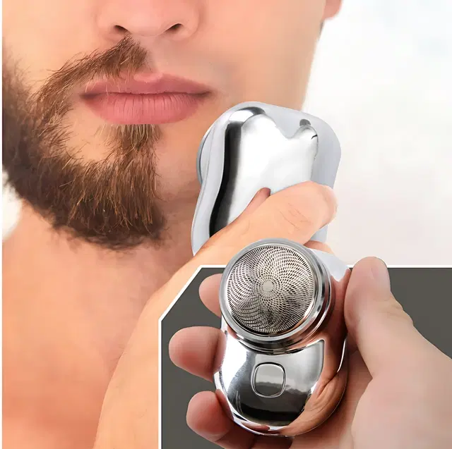 HypeTeck Mini Electric Shaver, Silver