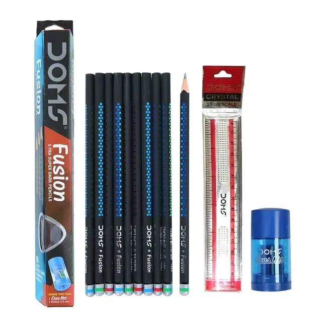 Doms Fusion Xtra Super Dark Pencil [Pack Of 10]
