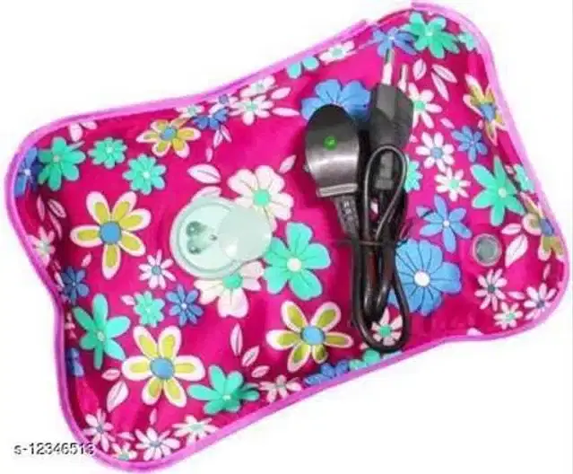 Hot Water Rubber Bag for Pain Relief, Pink
