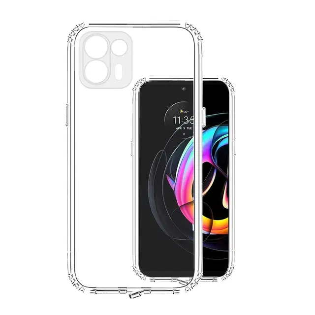 Silicone Mobile Back Cover for Motorola Moto Edge 20 Fusion (Transparent)
