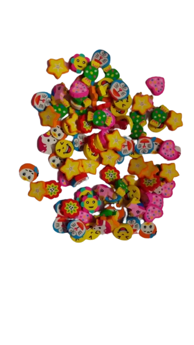 Posshe Mini Erasers for Kids, Multicolor, Pack of 100