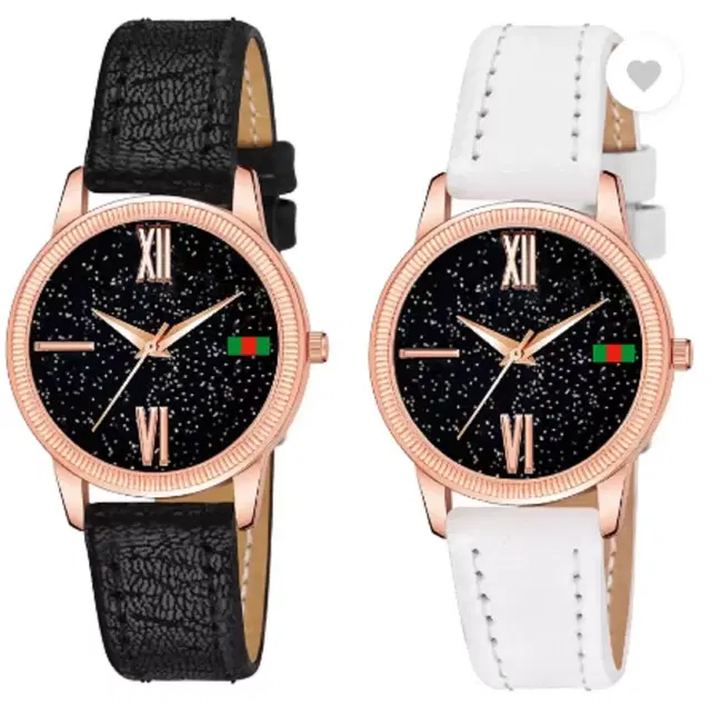 Analog Watch for Women & Girls, Pack of 2 (Multicolor)