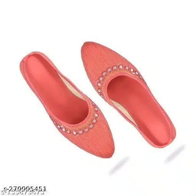 Juttis for Women (Peach, 4)