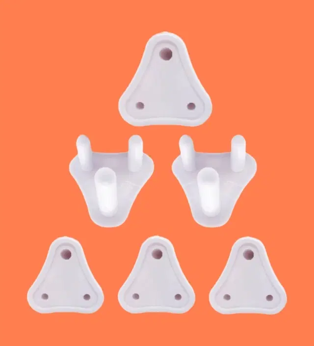 Child Safety Electric Socket Plug Guards, White, Pack of 6