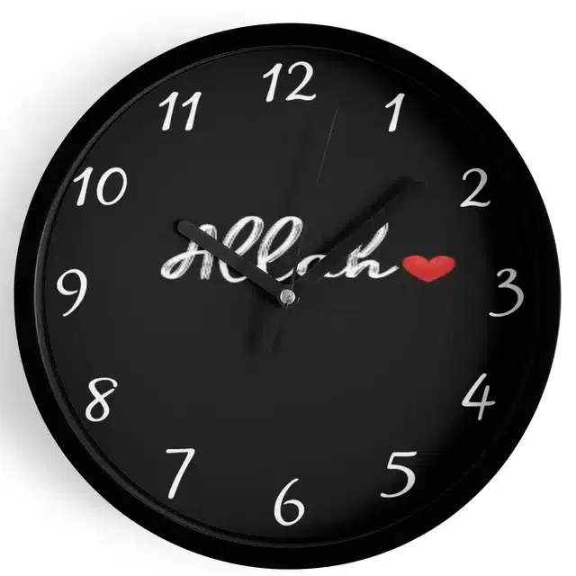 Analog Wall Clock, Black, 7 inches