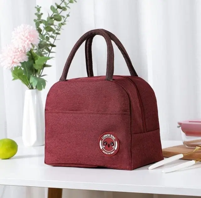 Thermal Insulated Waterproof Lunch Bag for Men Women (Maroon)