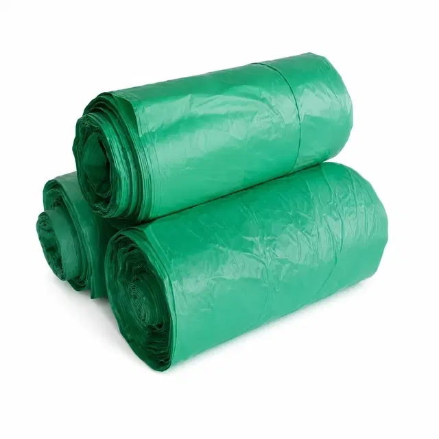 Innate Garbage Bags, Green [24 x 32 Inches], [15 Pcs x 3 Rolls]