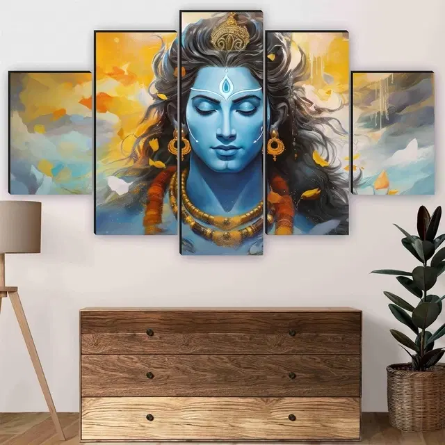 Kc Arts Shiva Paintings For Wall Decoration 76.2 Cm X 45 Cm