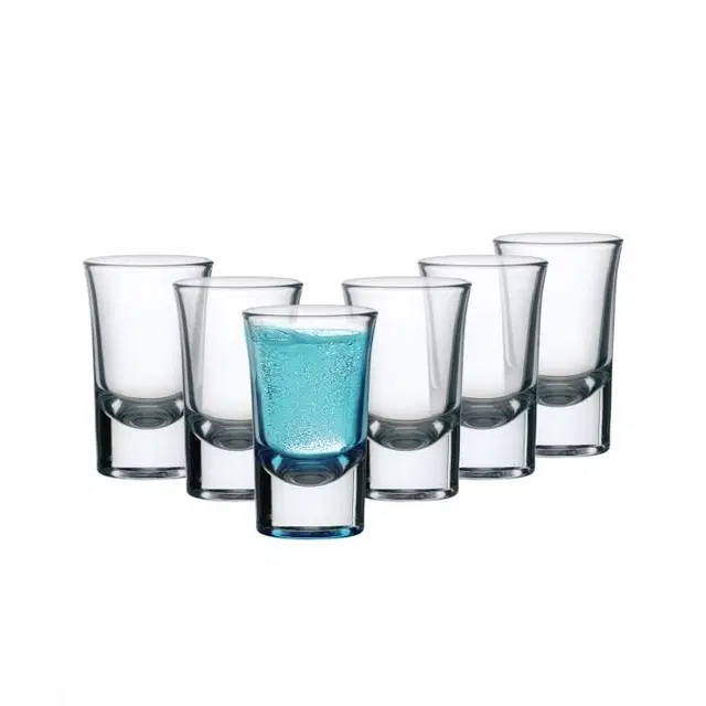 Cello Carino P-Series Shot Glasses 30ml | Set of 6 | Lead-Free Toughened Glass | Dishwasher Safe