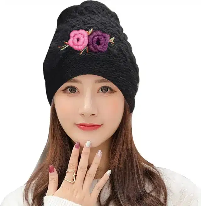 Beanie Cap for Women (Black)