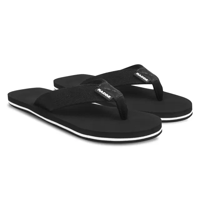 Solid Flipflops for Men (Black, 10)