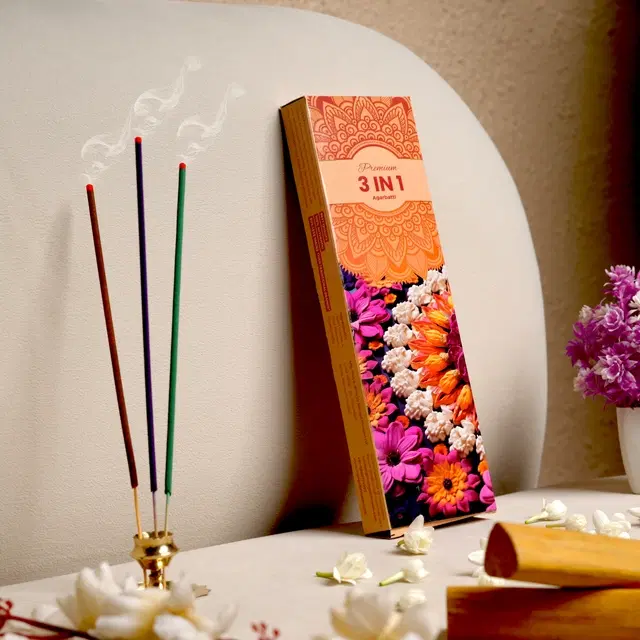 Mangal Bhavan Premium Agarbatti 3 In 1 (70 Sticks)