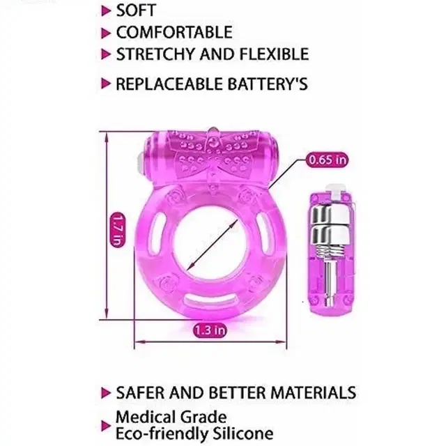 Penis Vibrator Ring for Men, Pink