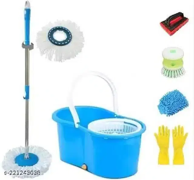 Spin Bucket Mop with Accessories, Assorted, Set of 5