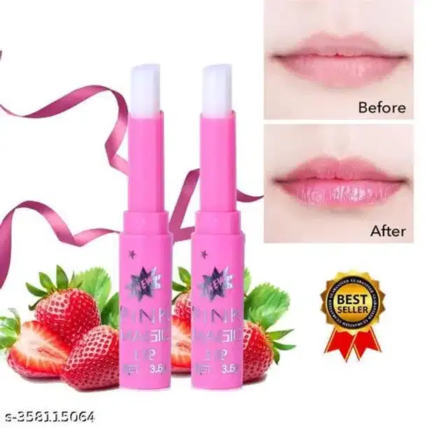 Pink Magic Lip Balm, Pink, Pack of 2