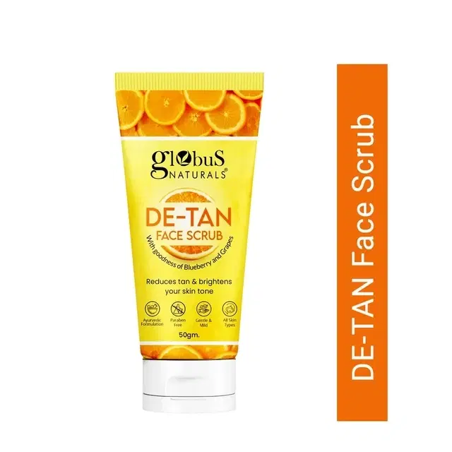 Globus Naturals De Tan Face Scrub 50 g