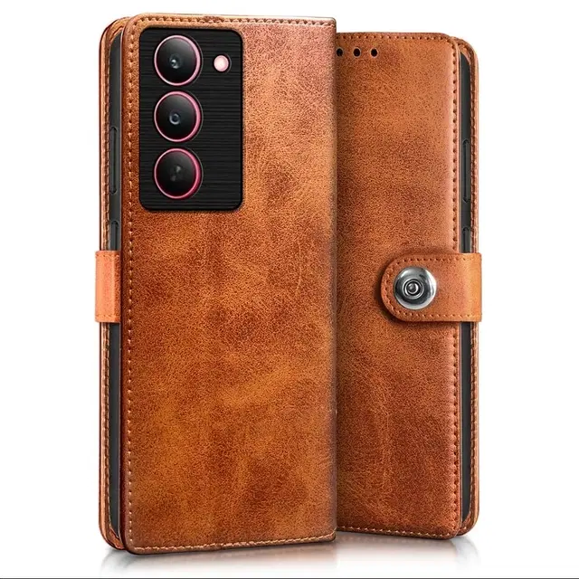 Artificial Leather Flip Cover For Realme 80X / 14X / P3X 5G, Brown