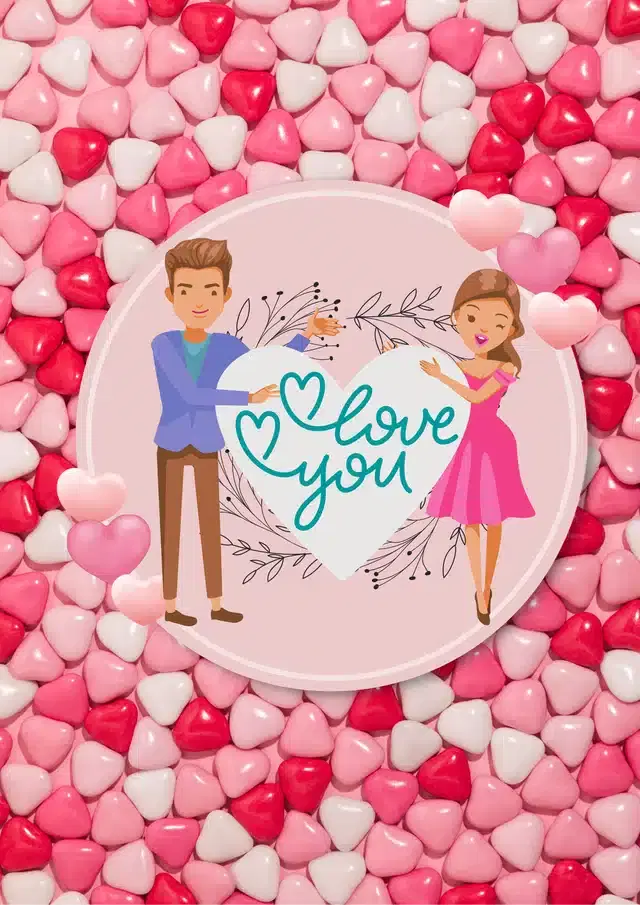 Valentine Day Greetings with Envelope, Multicolor