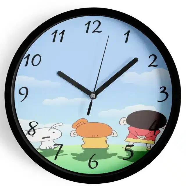 Shinchan Analog Wall Clock, Multicolor, 7 Inches