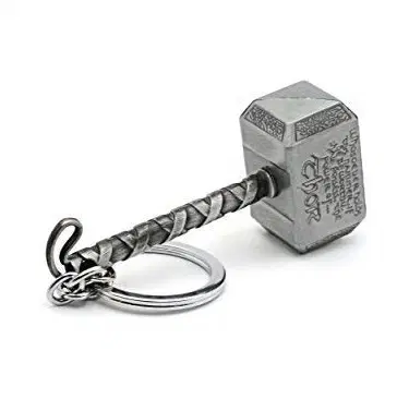 Metal Hammer Of Thor Keychain for House Home Keys, Car Keys, Bike Keys, Silver