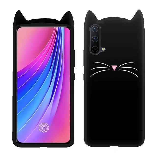 Rubber Mobile Back Cover for OnePlus Nord CE 5G (Black)