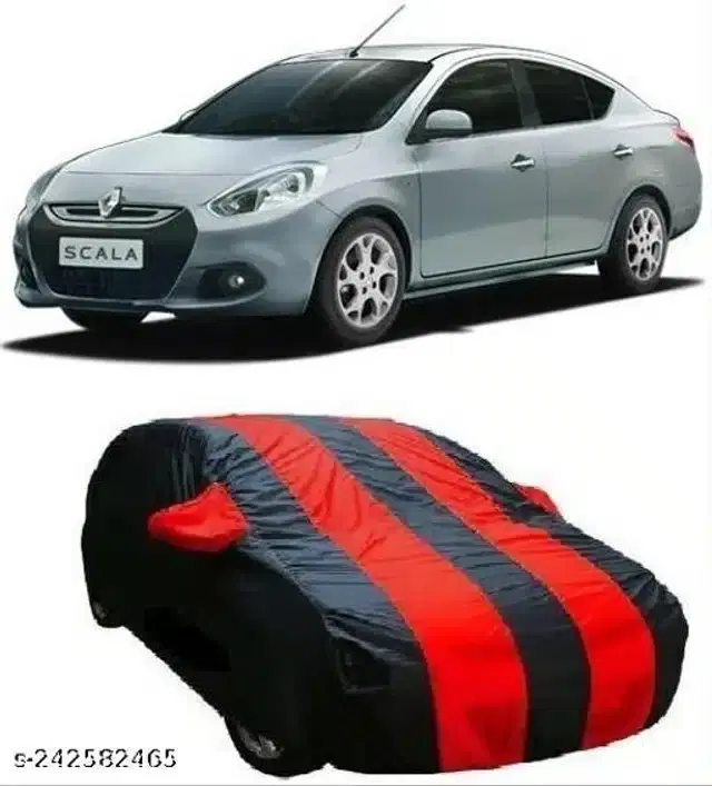 Taffeta Waterproof Car Cover for Renault Scala, Multicolor