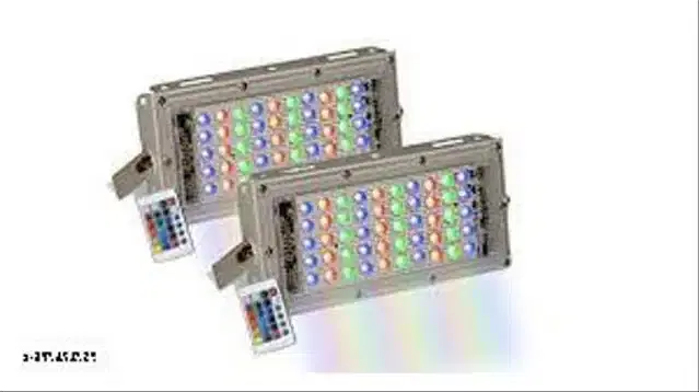 Remote Control Flood Light, Multicolor, 50 W, Pack of 2