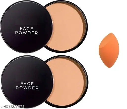 Kayi FACE POWDER (NATURAL) Compact pack of 2 with puff
