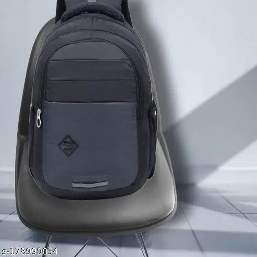 Nylon Backpack for Men & Women, Black