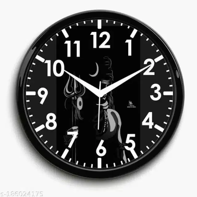 Designer Analog Wall Clock, Black